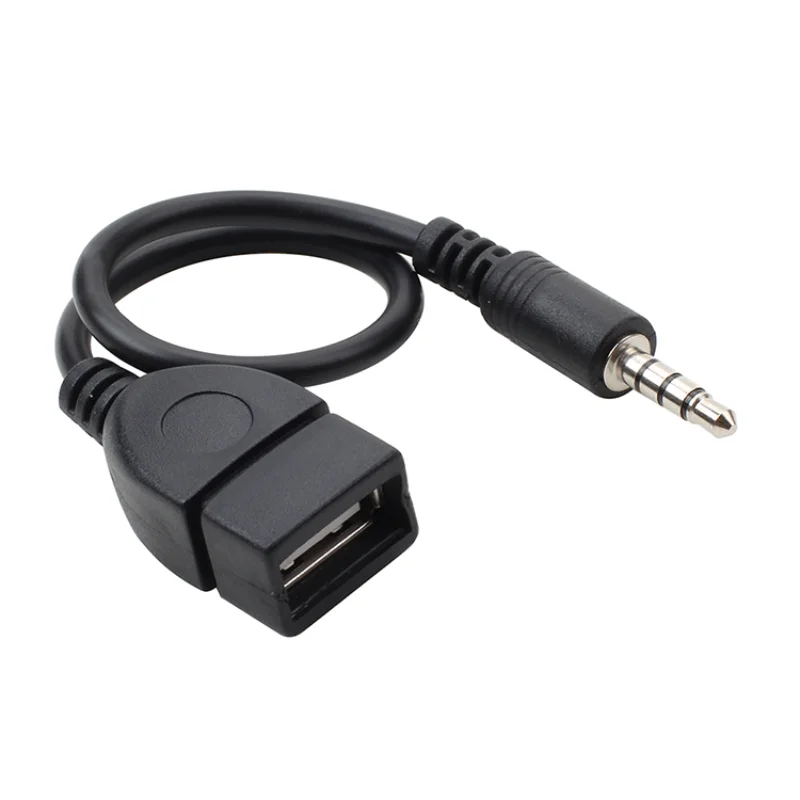 

Car MP3 Player Converter 3.5 mm Male AUX Audio Jack Plug To USB 2.0 Female Converter Cable Cord Adapte