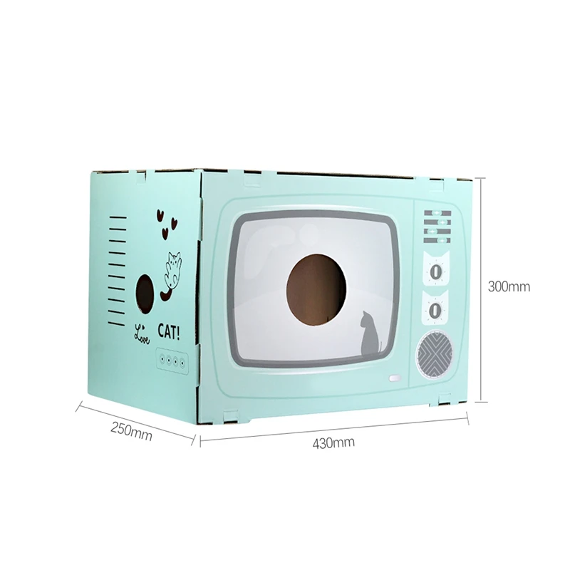cat nest teaser toy paper box cat teaser toy wearable practice claw device corrugated paper scratching nest pet toy free global shipping