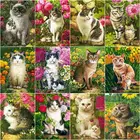 Картина для раскрашивания животных на холсте, комплекты, украшение для дома Gi