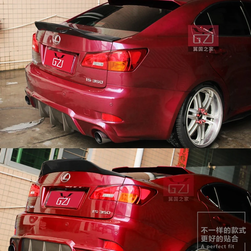 Carbon Fiber /FRP Rear Trunk Boot Duck Spoiler Back windshield Wing For Lexus IS IS250 IS300 IS350 2007-2013 Car Styling