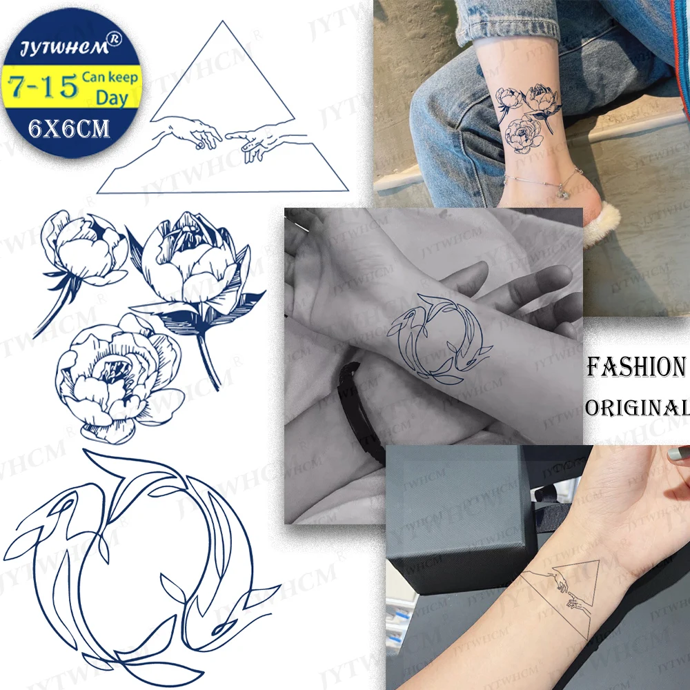 Полуперманентные временные тату-наклейки с чернилами водостойкие постепенно
