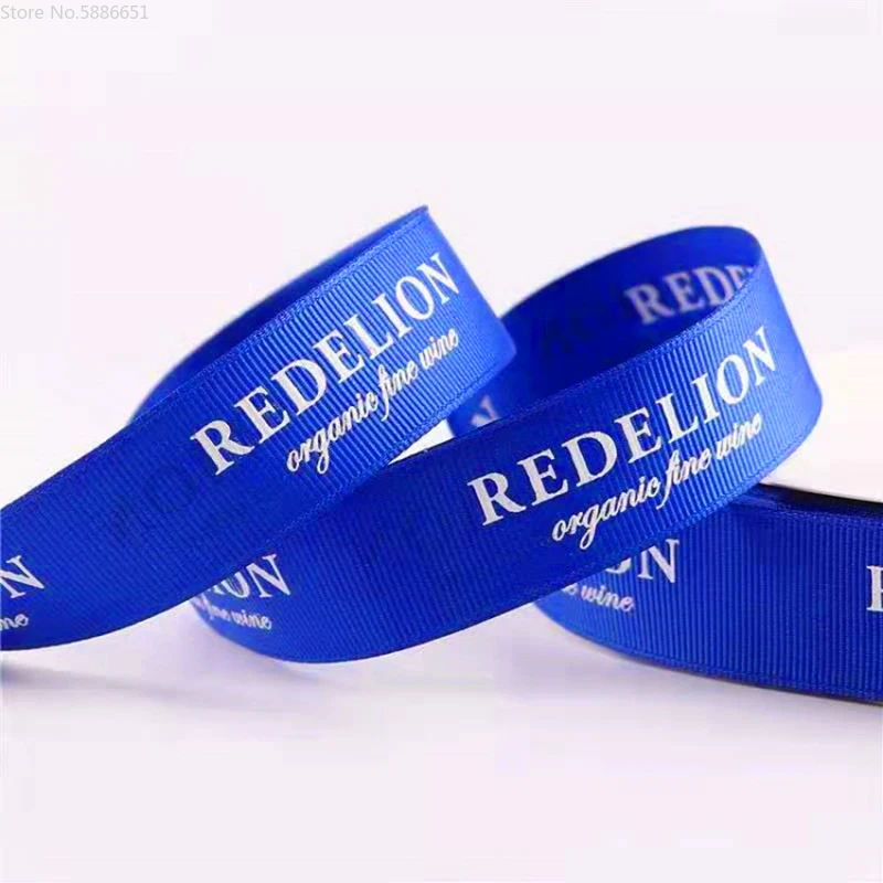 Cinta de grogr&eacute;n de 100 yardas, cintur&oacute;n publicitario personalizado con estampado de palabras, nombre, regalo, embalaje de flores, decoraci&oacute;n de bodas y Navidad-2