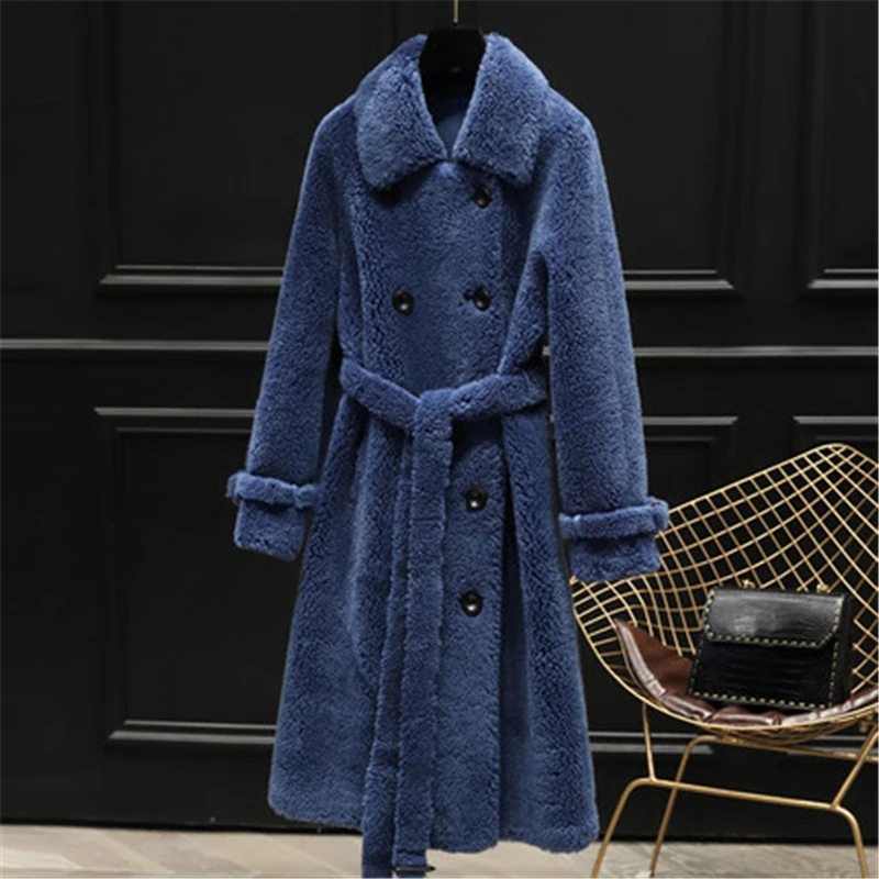 Шуба из овечьей шерсти Женская новинка зима 2019 композитное пальто искусственной