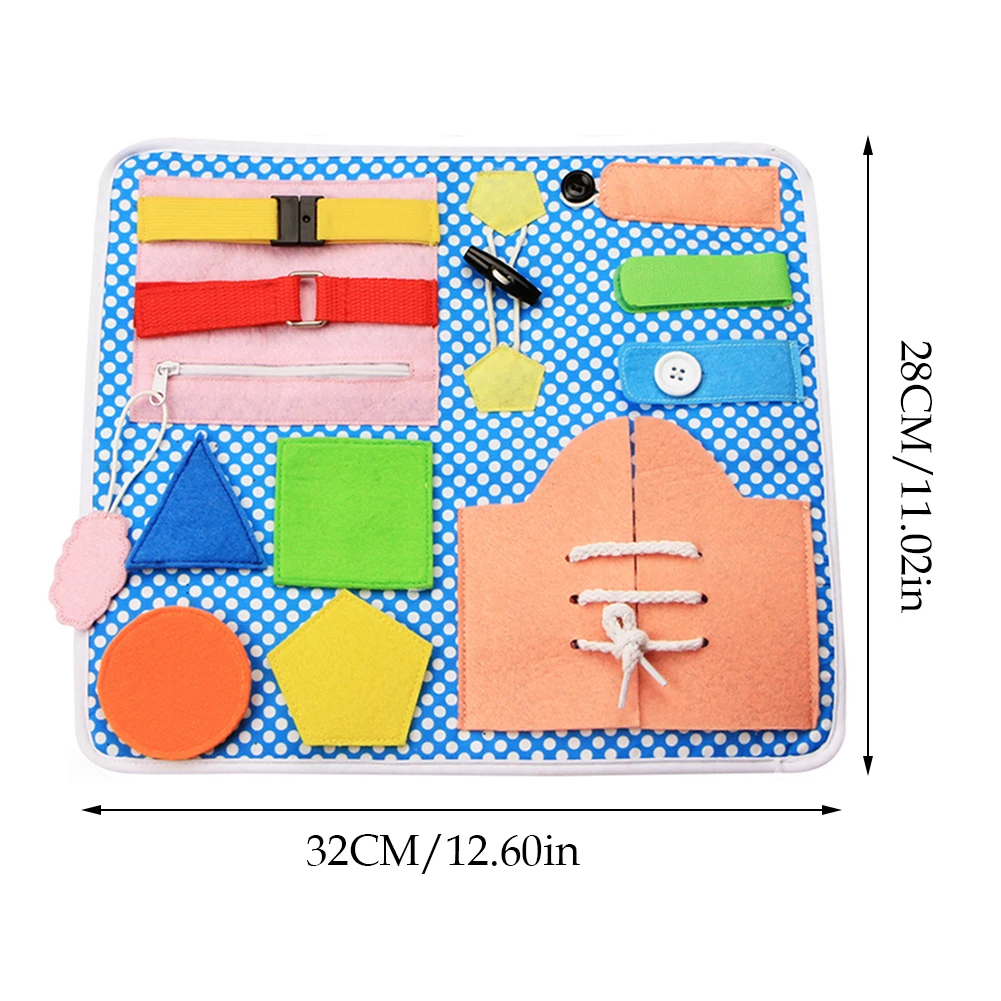 

Toddler Montessori Toys Educational Fine Motor Skills Training Learn To Dress Basic Skills learning Board Toys For Preschool