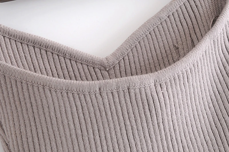 

Spring New Women's Sexy Style Dress Solid Color Bra Design Backless Decoration Women's Breast Wrapped Knitted Dress