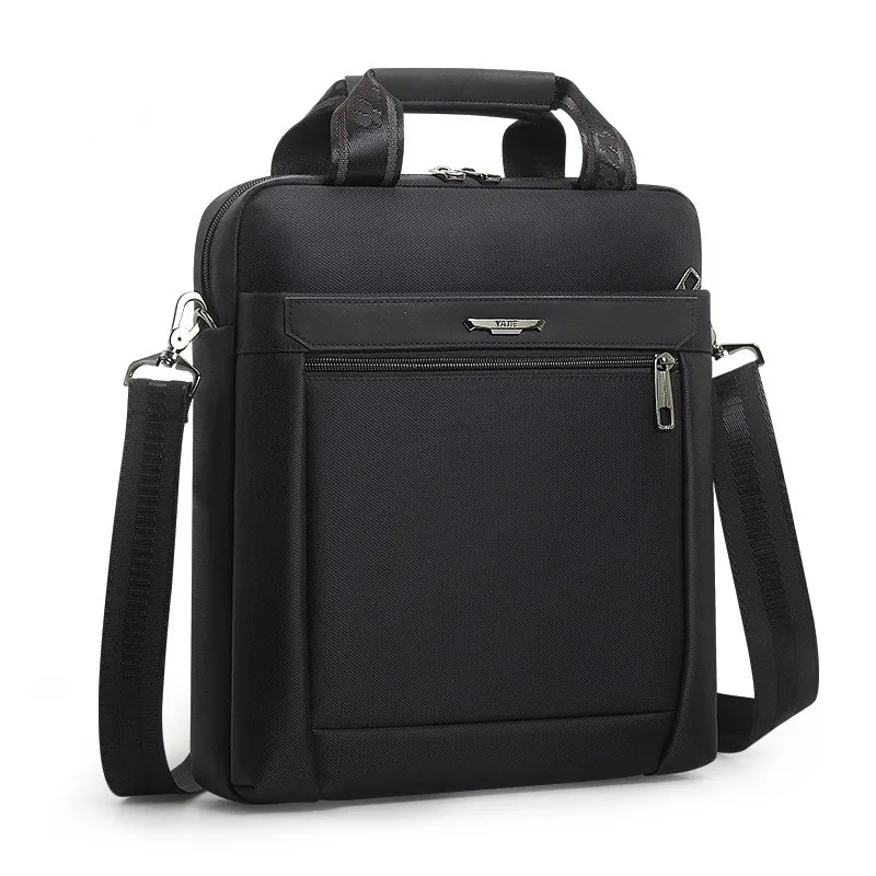 

Men Small Briefcase Vertical Document Pack Men's Single Shoulder 12-inch IPAD Bag Male Waterproof Nylon Messenger Bag Sac Homme