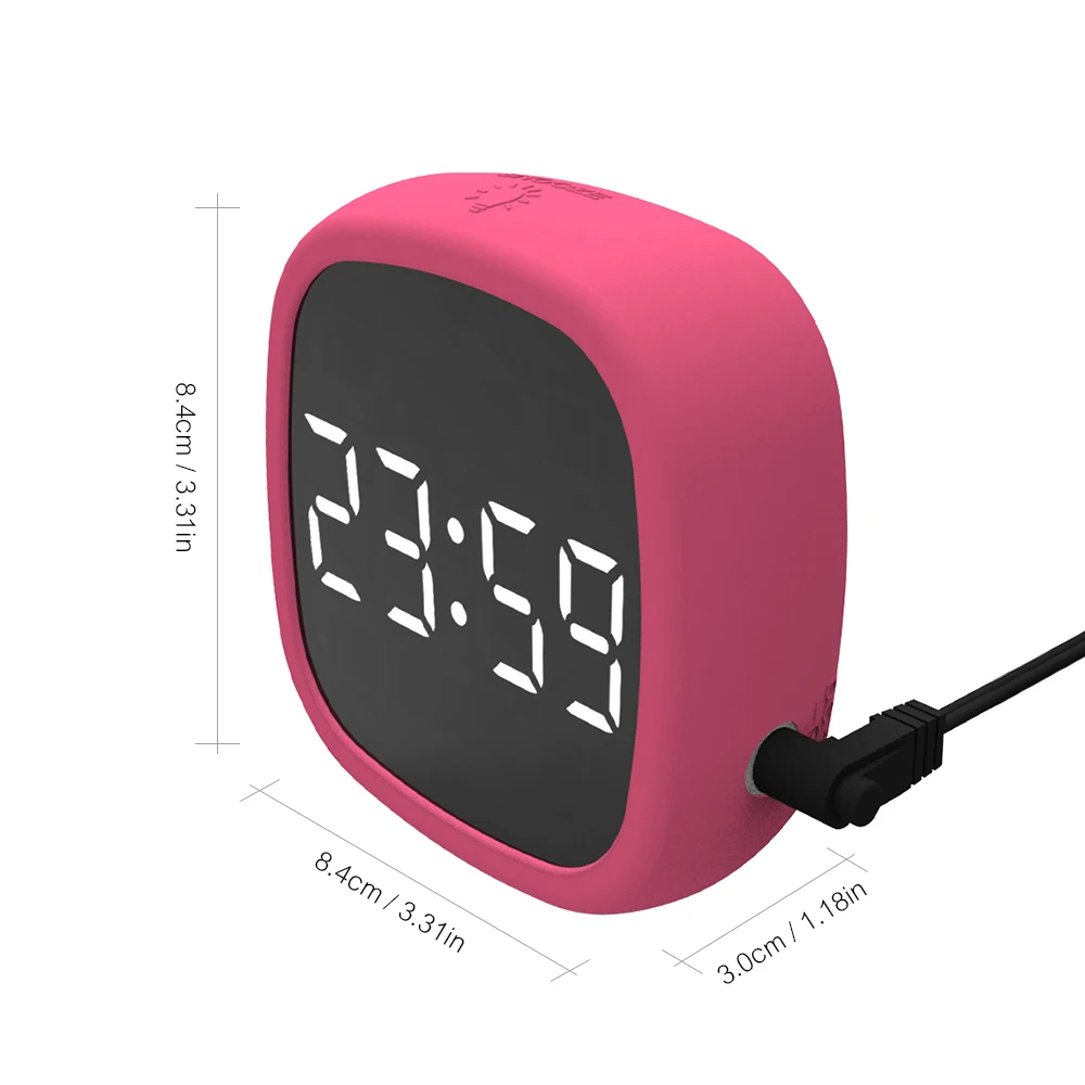 Часы-Будильник Цифровые зеркальные со светодиодной подсветкой будильник с