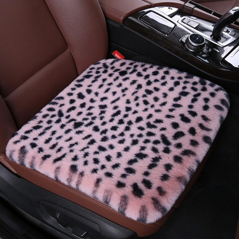 Seat Cushion Leopard Fluffy Pink Covers for Cars Seat Cover Car Decor Accessories Interior for Women for BMW Honda Hyundai LADA Seat Cushion Leopard Fluffy Pink Covers for Cars Seat Cover Car Decor Accessories Interior for Women for BMW Honda Hyundai LADA