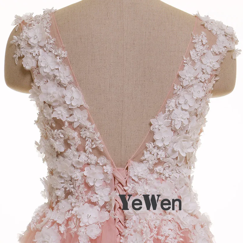 Женское платье с V образным вырезом роскошное вечернее до пола цветочным принтом