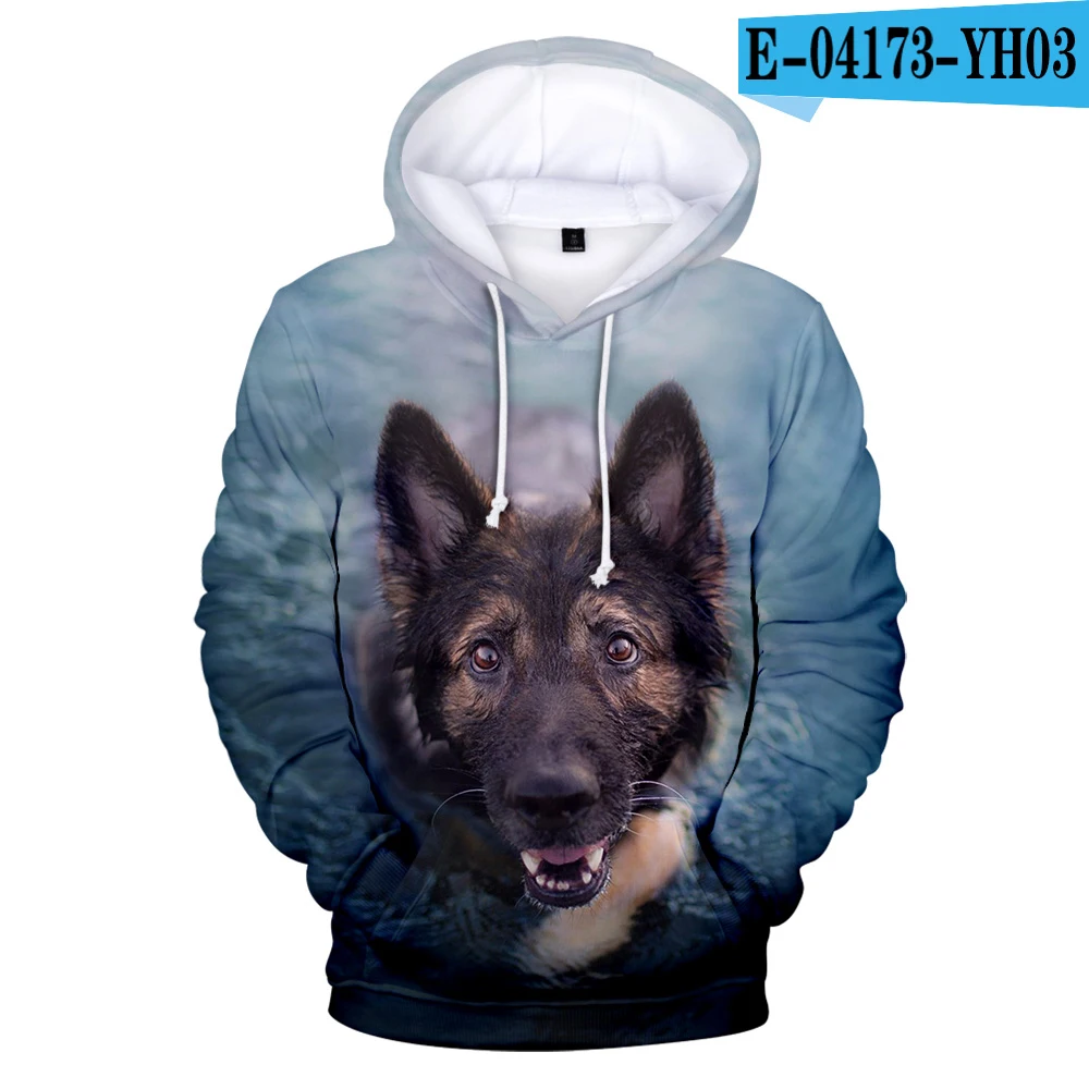 Новое поступление немецкая овчарка Толстовка высококачественный пуловер любителей собак мужчин/женщин осень зима толстовки спортивная одежда - Цвет: 3D