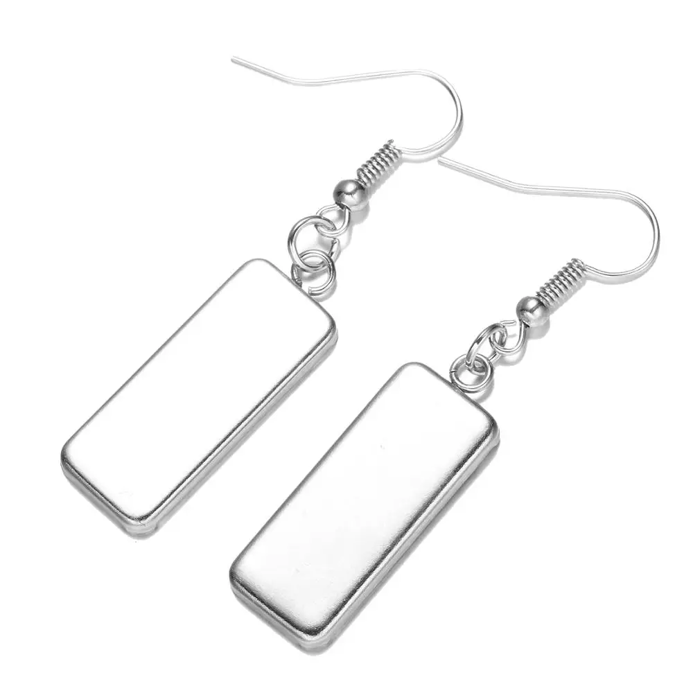 

CHSXY LGBT Rainbow Pride Flag Rectangular Earrings Art Pattern Bisexual Pride Glass Cabochon Fish Hook Earrings Handmade Jewelry