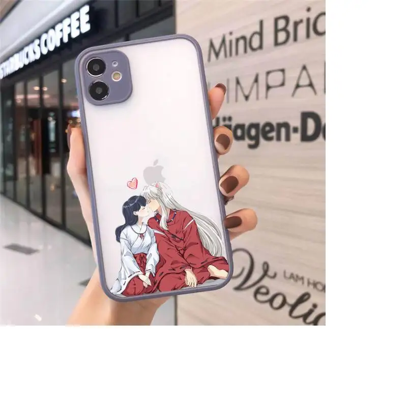 

Japan anime Inuyasha Higurash Phone Case matte transparent For iphone 7 8 11 12 plus mini x xs xr pro max cover
