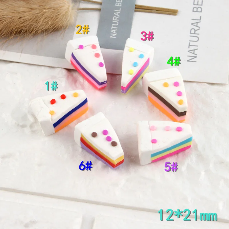 10 шт 12*21 мм красочные формы пищевого торта смолы кабошон орнамент аксессуары