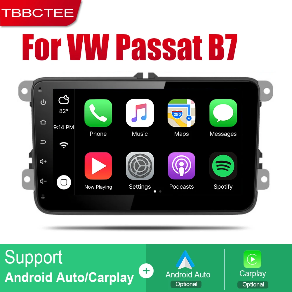 TBBCTEE Android 2 Din Авто Радио для Volkswagen VW Passat B7 2011 2012 2013 2014 Автомобильный мультимедийный