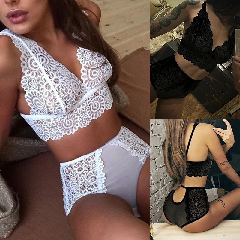 

Women Sexy Lace Bra Set 2021 Hot Fashion Sexy Lingerie Lace Underwear Suit Beauty Charming Hollow Out Lace Slim Underwear Suit