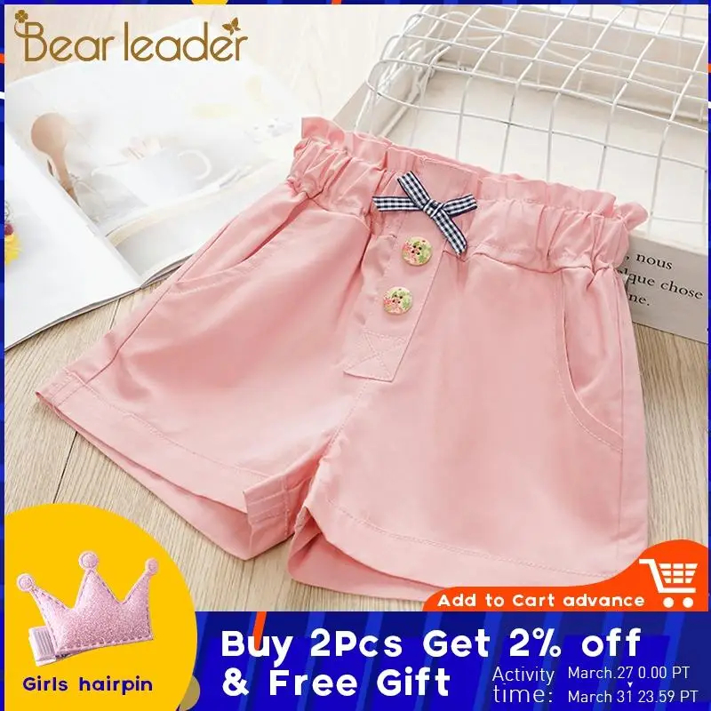 Bear Leader/шорты для девочек новые летние детские брюки модные однотонные леггинсы