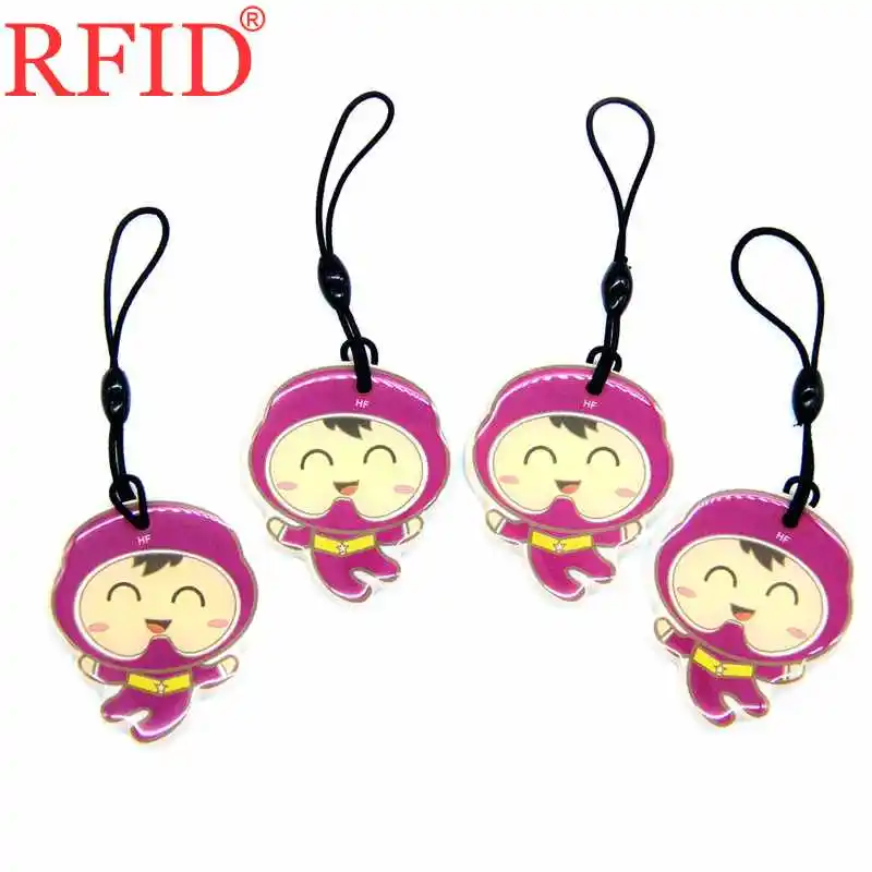 ID 125khz T5577 T5557 T5200 Rewritable Writable RFID Card Keyfob Cartoon Waterproof Keychain Token Tag Access Control 1pcs | Безопасность