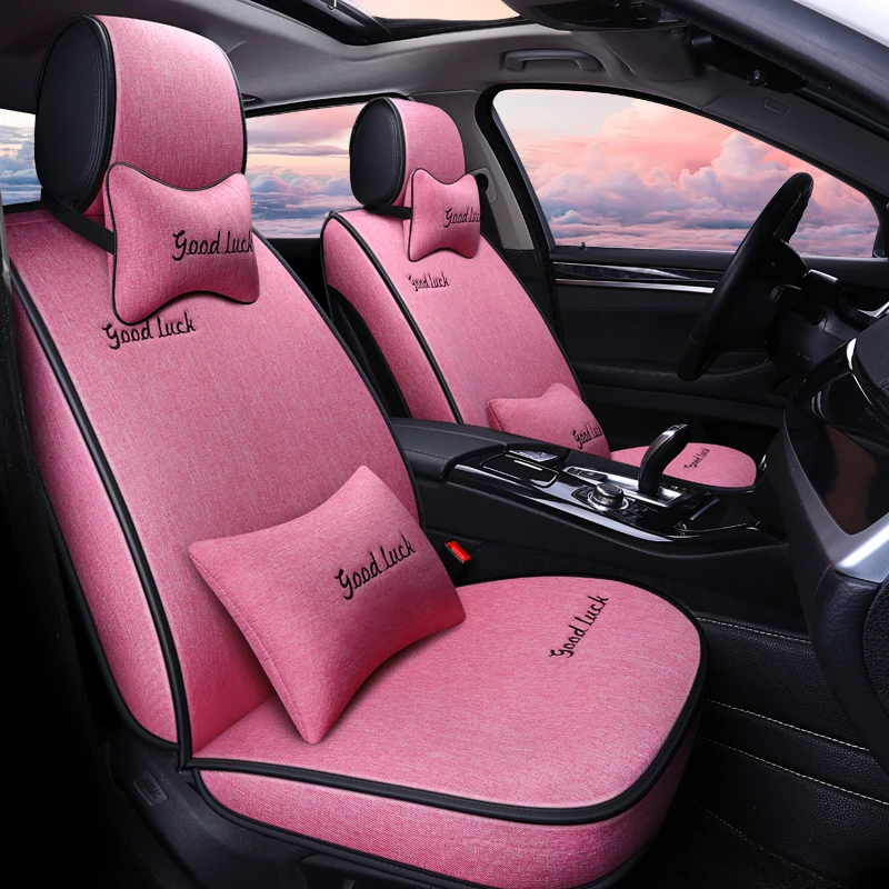 Full Coverage flax fiber car seat cover auto seats covers for Land rover freelander landrover2008 range discovery evoque | Автомобили и