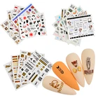 Новинка 2022, 3D стикер для ногтей, фигурка женщины, рисунок лица, специальная переводная картинка, цветы, слайдер, стикер, сделай сам, украшение для ногтей