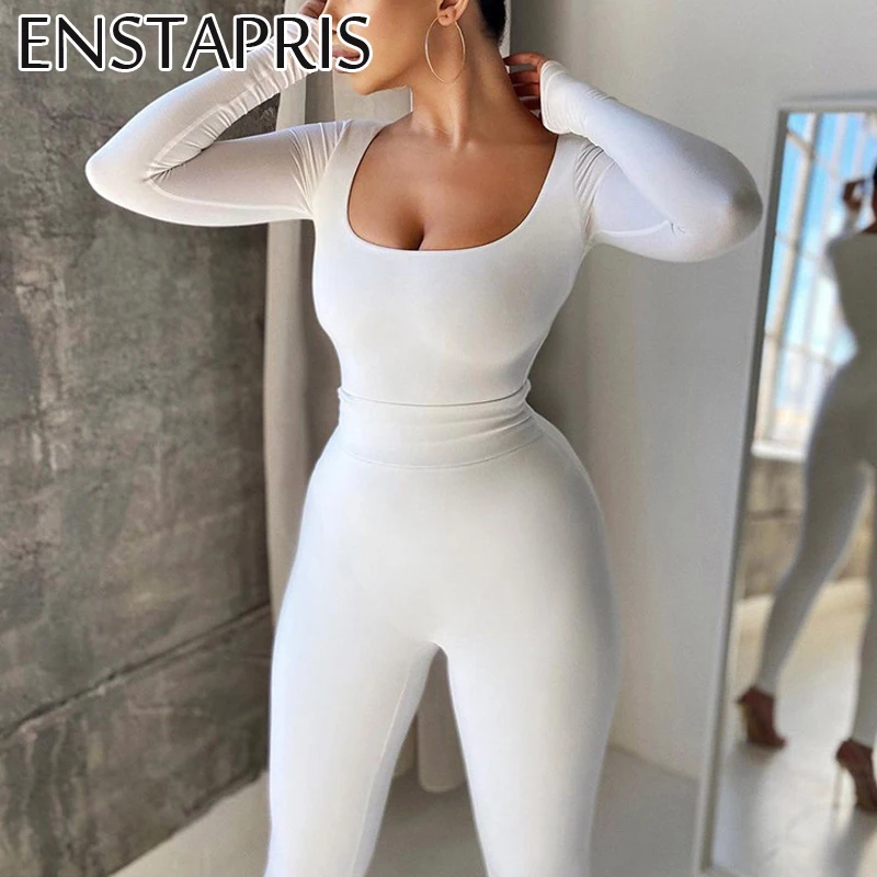 

Спортивные женские облегающие леггинсы из двух предметов, облегающий боди с длинным рукавом и брюки с высокой талией, подходящие наряды