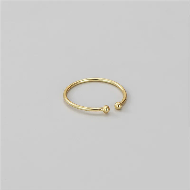 

Thin Rings 925 Silver Rose Gold Circle Rings Open Adjustable Finger Rings for Women Girls 2021 Minimalism Korean New Hot Style