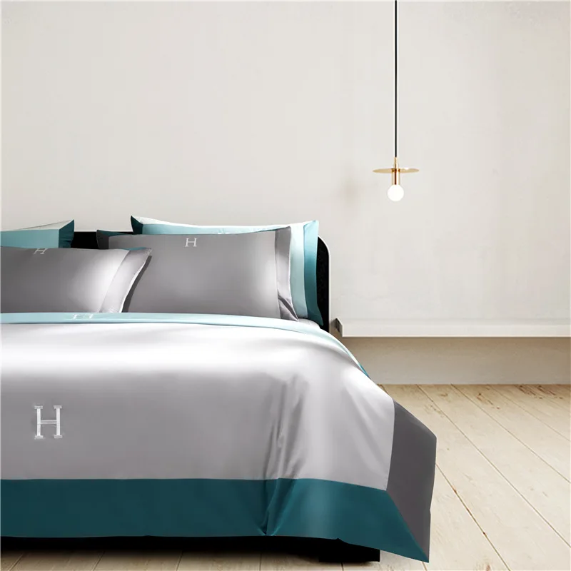 Постельные принадлежности из египетского хлопка Одноцветный пододеяльник с