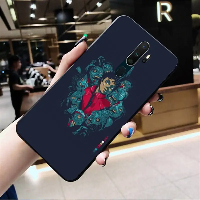 HPCHCJHM Майкл Джексон танцующий король черный мягкий чехол для Oppo A5 A9 2020 Reno2 z Renoace 3pro