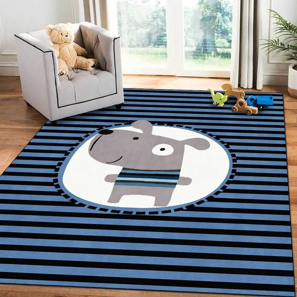 

Nordic Cartoon 3D Geometric Carpets For Living Room Bedroom Area Rugs Kids Room Play Tent Child Carpet Floor Mats Antiskid Game