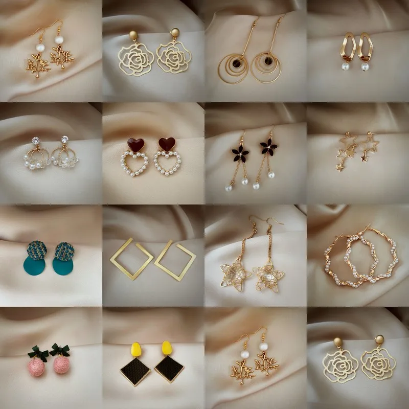 

2021 корейские темпераментные европейские и американские серьги для женщин, оптовая продажа, 20 шт./лот