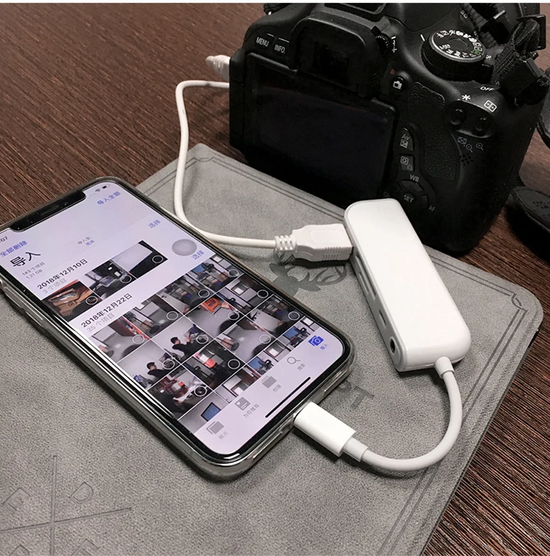 Многофункциональный UTHAI C16 для iphone X 8 Plus кардридер и адаптер интерфейса Lightning для iphone XS MAX