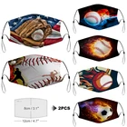 3D бейсбольные огненные спецэффекты, Детские маски, модные маски для взрослых, моющиеся маски с 3d принтом, многоразовые маски