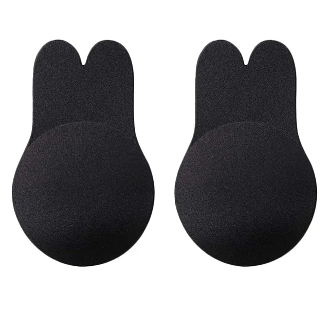 11cm Black 1 пара бюстгальтеров с эффектом пуш-ап в форме кролика, наклейки на соски, сексуальный женский невидимый бюстгальтер, интимные аксессуары 9,5 см 11 см - Цвет: 11cm Black