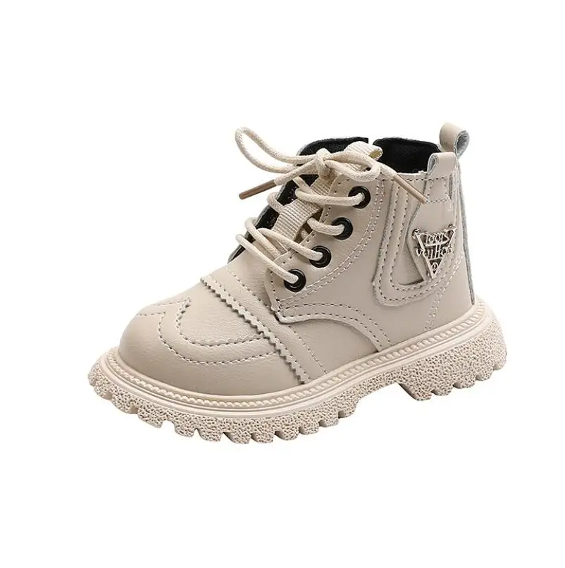 

2021 autumn winter girls new Martin boots boys baby fashion single boots double buckle children princess short boots snow boots