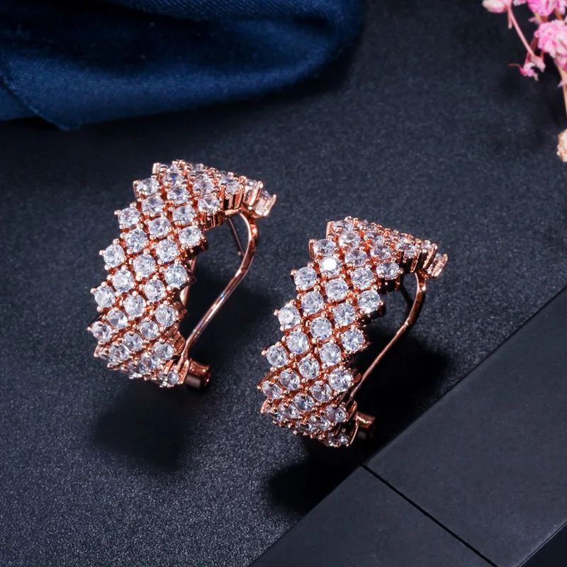 

Fashionable Crystal Earrings Luxurious High Quality Earrings Environmental Friendly Copper Earrings For Women Jewelry