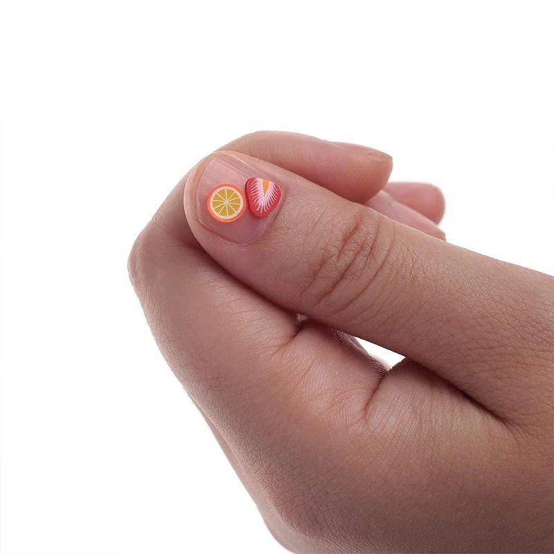 

1000pcs Soft pottery Fruit slices Filler For Nails Art DIY Slime Accessories Supplies Decoration Kids Toys