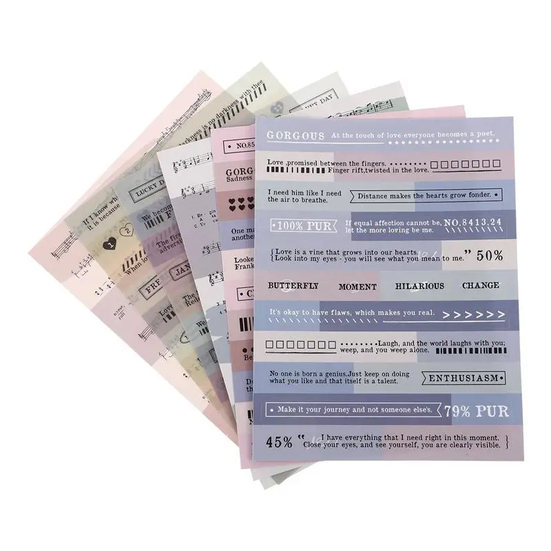 

1 Pack of 2pcs Colorful Stickers Scrapbooking Stickers Trendy Album Stickers