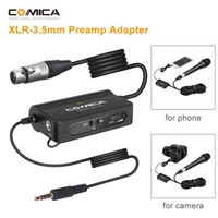 comica linkflex ad1 microphone preamp adapter xlr to 3 5mm audio adapter preamp for dslr camera camcorder and smartphone 5d 6d 7