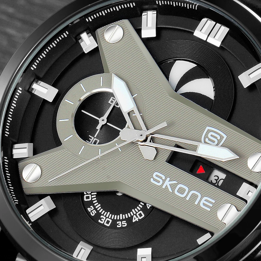 Мужские часы 30 м Водонепроницаемые высококачественные мужские с ремешком из