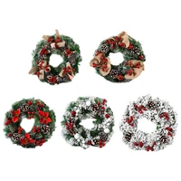 12 6in new year simulation door wreath christmas decorative garland pendant handmade wreath for home