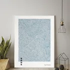 Художественные плакаты и принты Yayoi Kusama для выставки, галерея настенных картин, светло-голубой холст, картина для гостиной, домашний декор