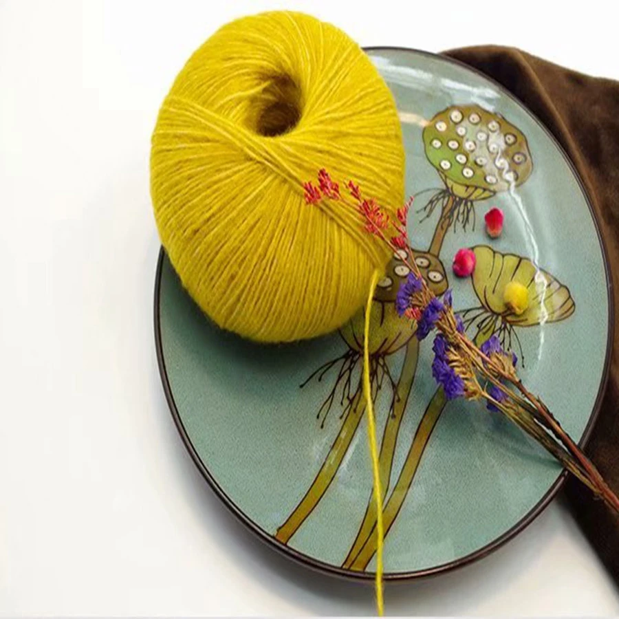 Лидер продаж вязальная пряжа из мериносовой шерсти 50 г/шар для вязания крючком