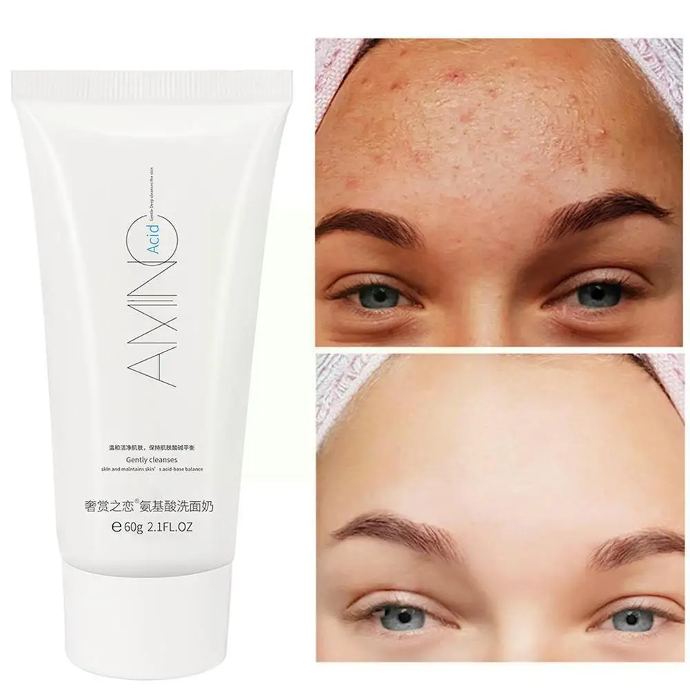 

Amino Acid Face Cleanser Acne Moisturizing Brightening Care Control Hydrating Oil Blackhead Remover Pores Skin Shrink Nouri Y2C0