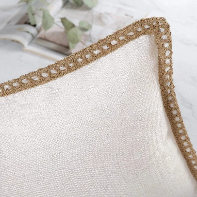 

Nordic Linen Fabric Solid Color Hugging Pillow Cover Luxury Decorative Throw Pillow Case Cushion Cover Home Sofa Decoration