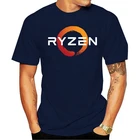 2021 модная футболка для отдыха из 100% хлопка, мужские летние топы Ryzen с принтом, Черная Новинка для женщин