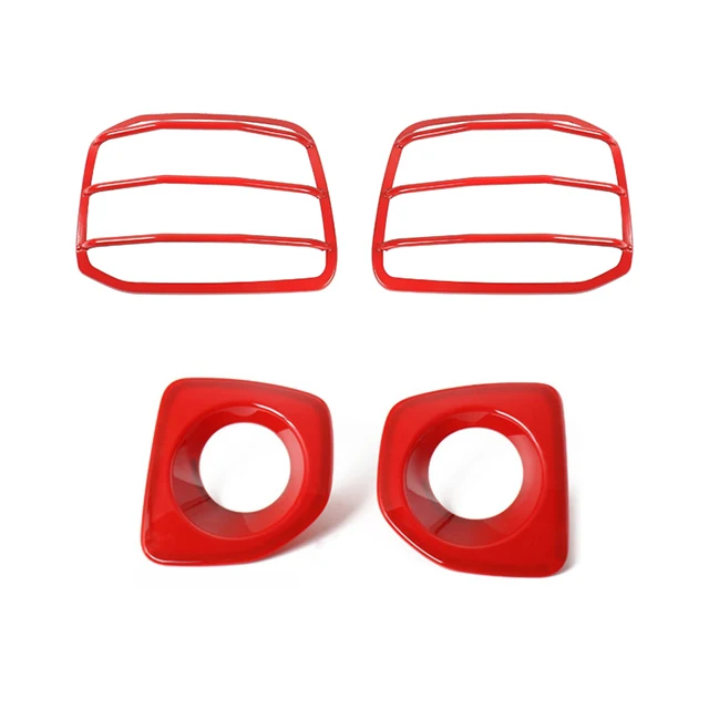 B RED 4 PCS MOPAI колпак лампы для Suzuki Jimny 2007 Up Автомобильный передний головной светильник, поворотный светильник, задний противотуманный фонарь, декоративный комплект, автомобильные аксессуары - Цвет: B RED 4 PCS