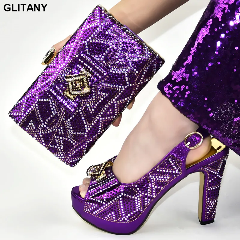 Женская обувь и сумка в нигерийском стиле для вечеринок на платформе Распродажа