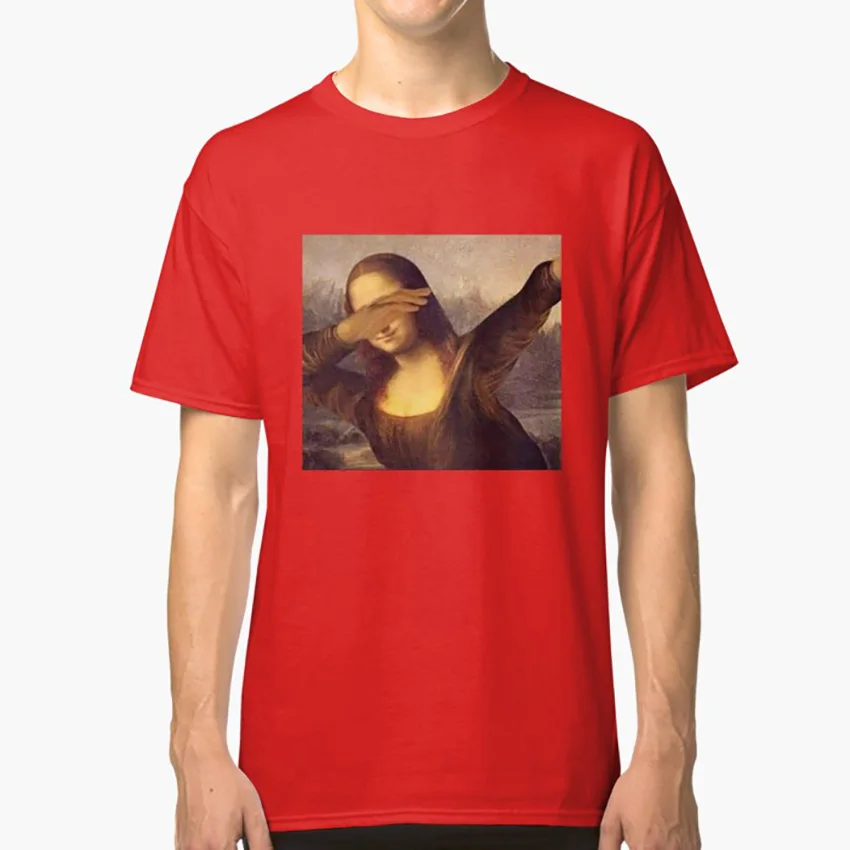 Красный Mona lisa, футболка для вытирания, mona lisa, начесывание, monalisa mona lisa dab, наклейки dab, футболки, толстовка, на которой изображено движение Дэб, dab, ipjone - Цвет: Красный