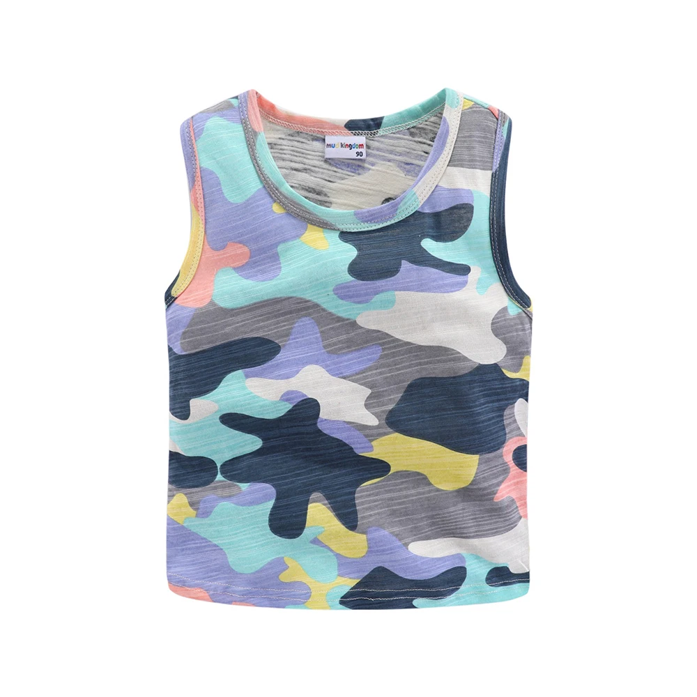 Mudkingdom/комплекты костюмы для мальчиков ясельного возраста без рукавов с майкой