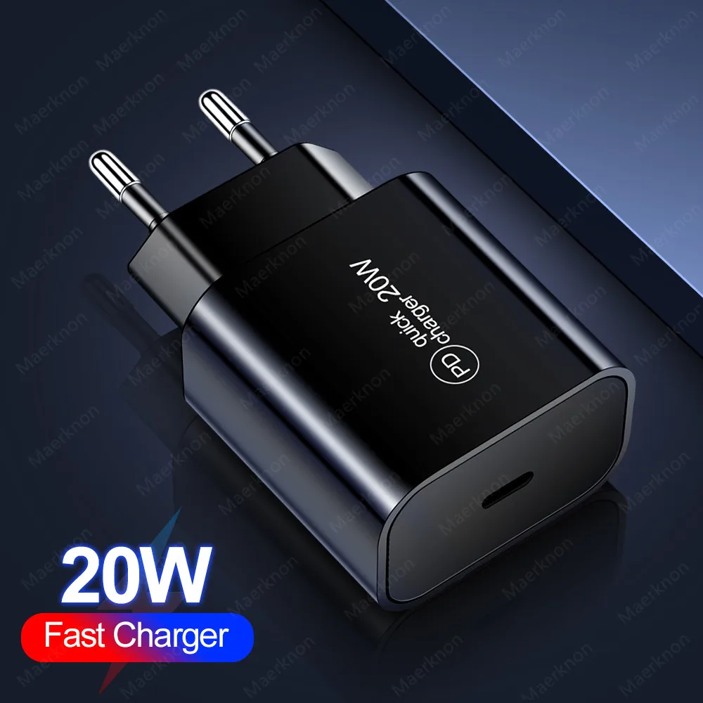 

Cargador USB C PD de 20W para iPhone 12 11 Pro Max, cargador portátil tipo C de carga rápida, adaptador Super Si para Macbook Ai