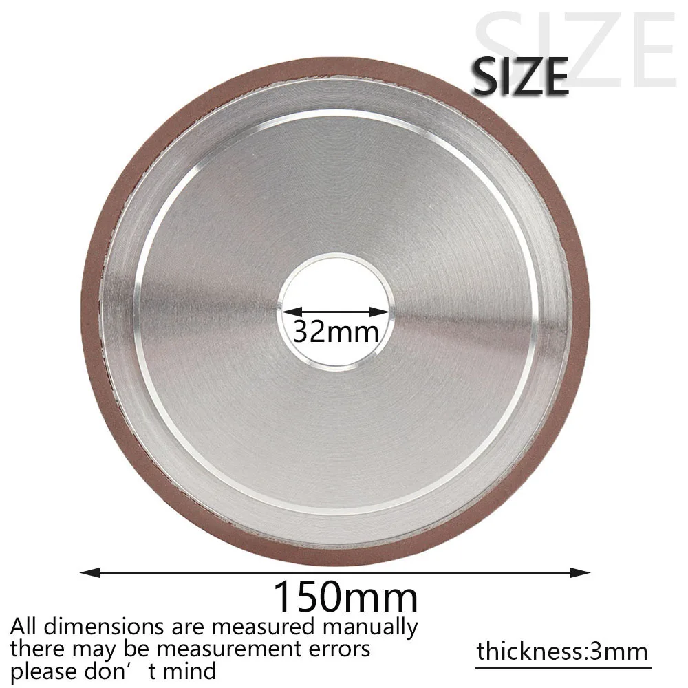 6inch 150mm Strengthen Parallel Diamond Grinding Wheel Circle Tungsten Steel Milling Cutter Polishing Rotating Tool Accessories |